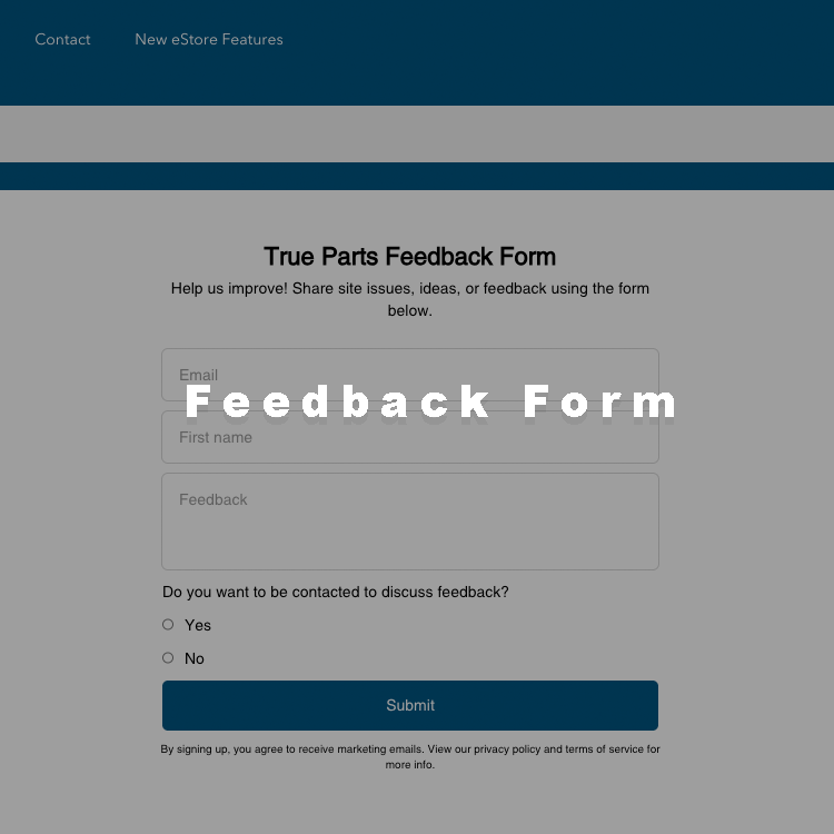 We Want Your Input: Help Us Improve the Parts Store Experience